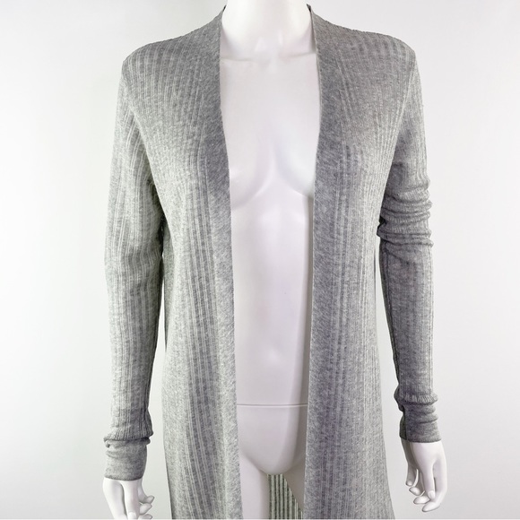 AllSaints Women's Gray Lightweight Knit Open Front JENNA Cardigan Size M - Picture 2 of 10